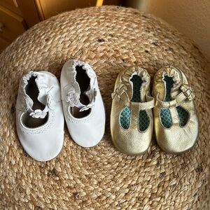 Robeez Baby Girl Soft Sole Leather Shoe Bundle 12/18m